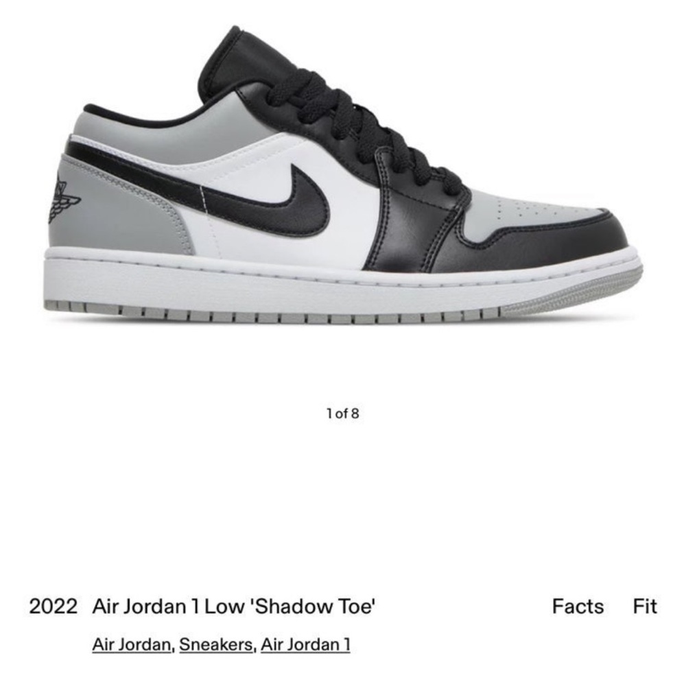 Nike air Jordans 1 low shadow toe